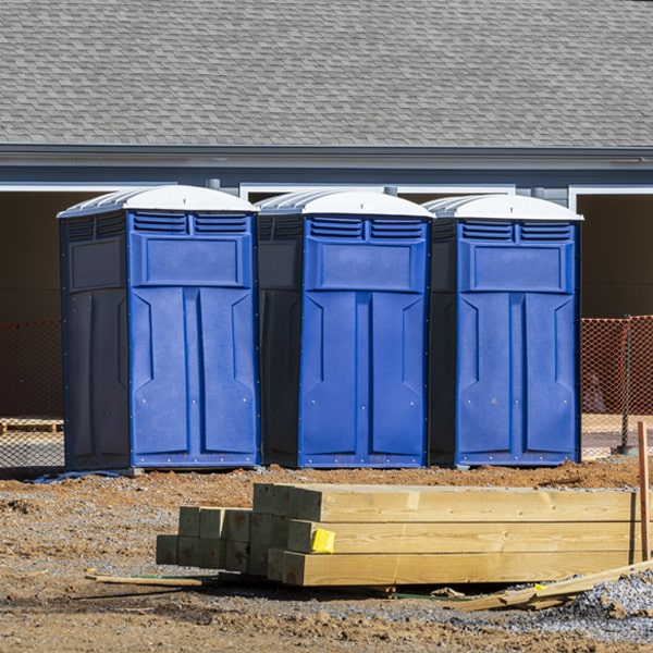 what is the maximum capacity for a single portable restroom in Dunham IL